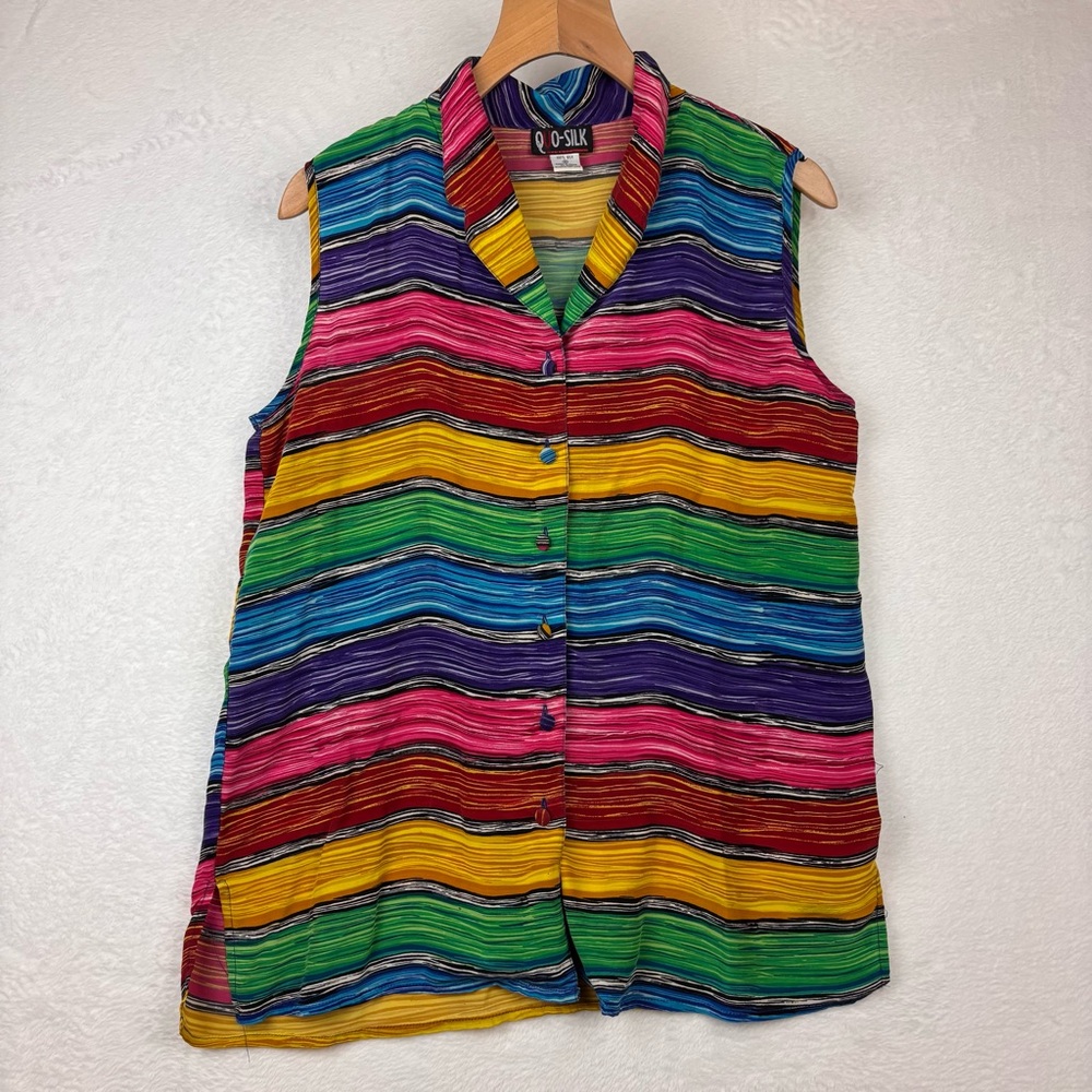 Colorful Striped Sleeveless Top